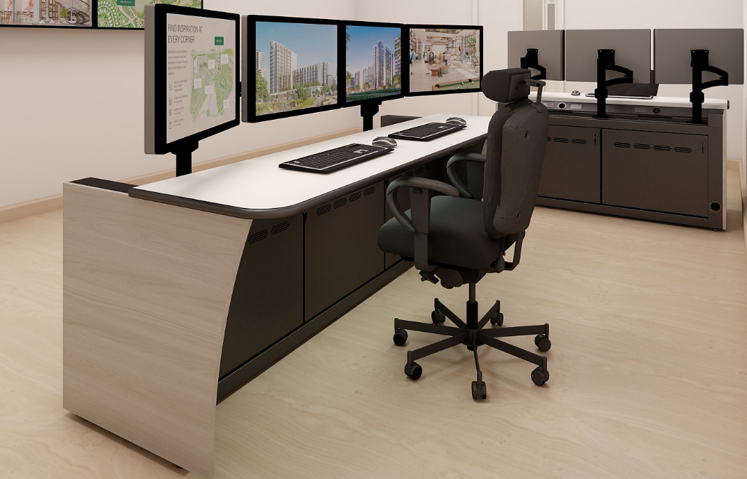 Winstead Console and Workstation Single Desk